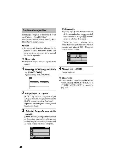 Sony DCR-SR45E - DCR-SR45E Mode d'emploi Roumain