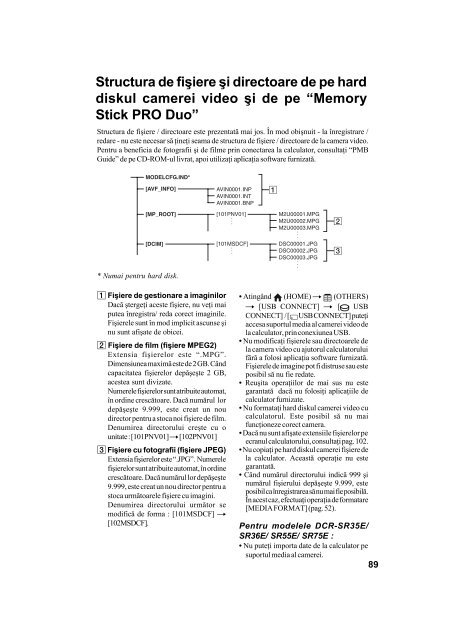 Sony DCR-SR45E - DCR-SR45E Mode d'emploi Roumain