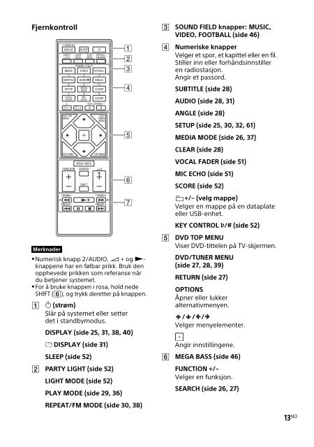 Sony MHC-GT4D - MHC-GT4D Consignes d&rsquo;utilisation Norv&eacute;gien