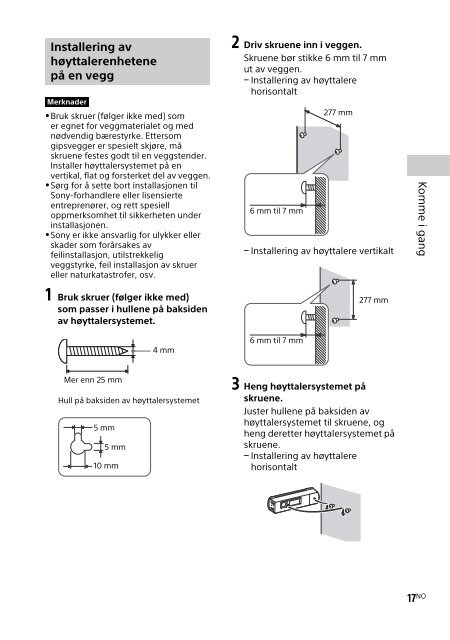 Sony MHC-GT4D - MHC-GT4D Consignes d&rsquo;utilisation Norv&eacute;gien