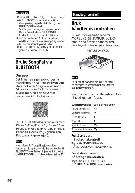 Sony MHC-GT4D - MHC-GT4D Consignes d&rsquo;utilisation Norv&eacute;gien