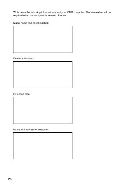 Sony SVT1311V2E - SVT1311V2E Documents de garantie Slov&eacute;nien