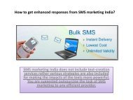 How to get enhanced responses from SMS marketing India