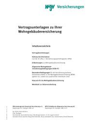 Vertragsunterlagen zu Ihrer Wohngebäudeversicherung