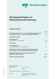 Vertragsunterlagen zur Rechtsschutzversicherung - wgv ...