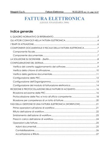 Fattura elettronica Manuale Utente