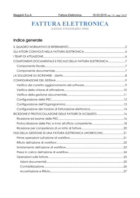 Fattura elettronica Manuale Utente