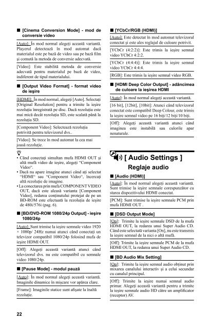 Sony BDP-S480 - BDP-S480 Mode d'emploi Roumain