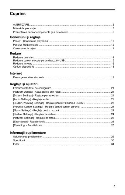 Sony BDP-S480 - BDP-S480 Mode d'emploi Roumain