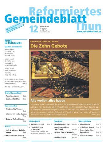 reformiertes gemeindeblatt dezember 2011 - Reformierte Kirche Thun