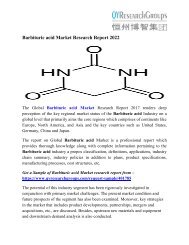 Barbituric acid Market 2022 Technology, Type and Application Analysis