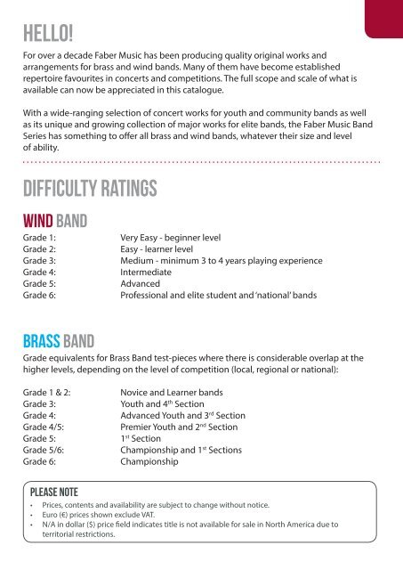 Wind & Brass Band Catalogue