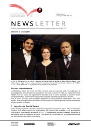 NEWSLETTER - Swiss Table Tennis