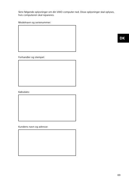 Sony SVP1121X2R - SVP1121X2R Documents de garantie Finlandais