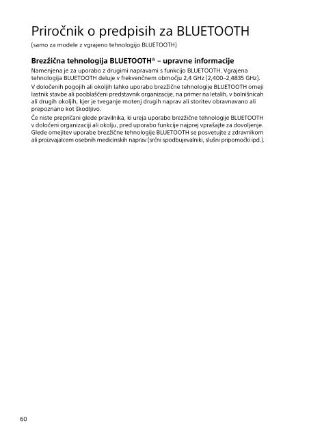 Sony SVP1121X2R - SVP1121X2R Documents de garantie Slov&eacute;nien