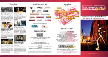 Summer Specials i. d. Kulturbrauerei_Programmheft