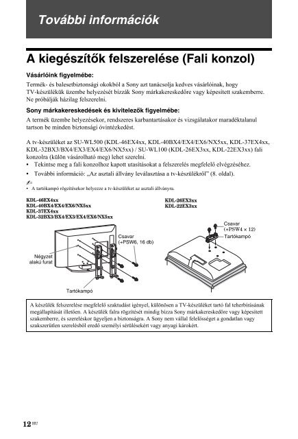 Sony KDL-40BX400 - KDL-40BX400 Consignes d&rsquo;utilisation Polonais