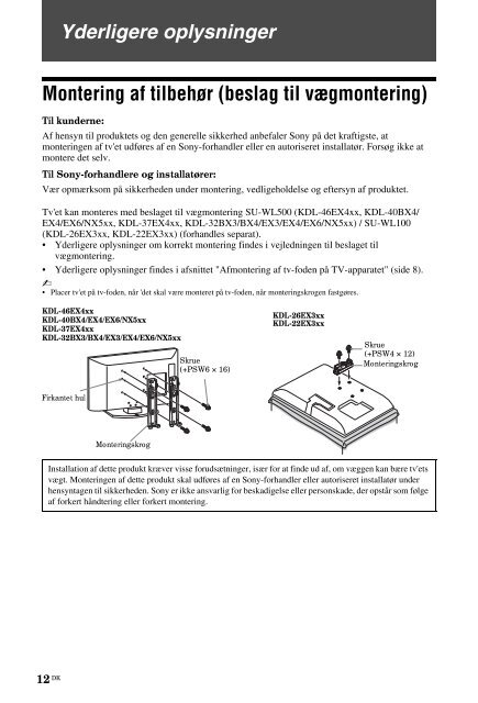 Sony KDL-40BX400 - KDL-40BX400 Consignes d&rsquo;utilisation Polonais