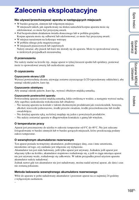 Sony DSC-WX5 - DSC-WX5 Consignes d&rsquo;utilisation Polonais