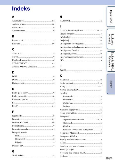 Sony DSC-WX5 - DSC-WX5 Consignes d&rsquo;utilisation Polonais