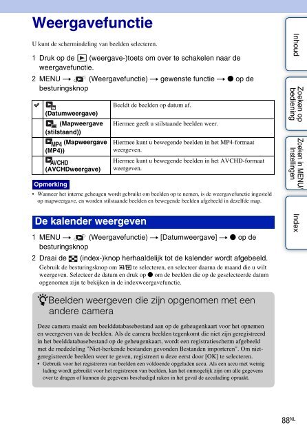 Sony DSC-WX5 - DSC-WX5 Consignes d&rsquo;utilisation N&eacute;erlandais