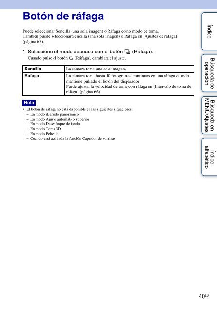 Sony DSC-WX5 - DSC-WX5 Consignes d&rsquo;utilisation Espagnol