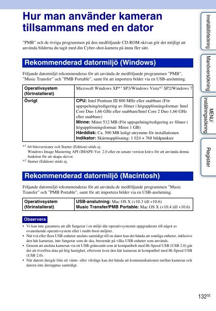 Sony DSC-WX5 - DSC-WX5 Consignes d&rsquo;utilisation Su&eacute;dois