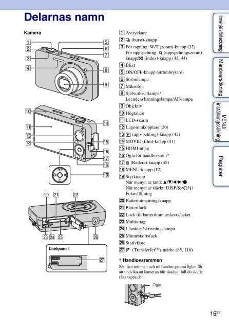 Sony DSC-WX5 - DSC-WX5 Consignes d&rsquo;utilisation Su&eacute;dois