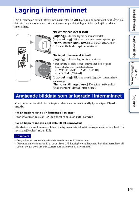 Sony DSC-WX5 - DSC-WX5 Consignes d&rsquo;utilisation Su&eacute;dois