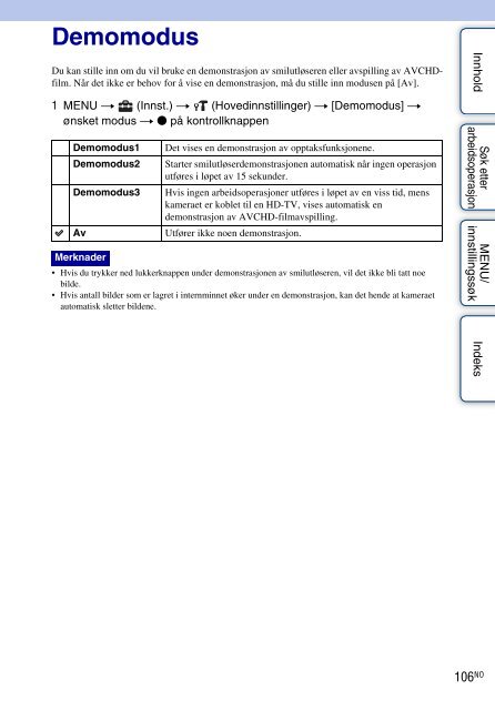 Sony DSC-WX5 - DSC-WX5 Consignes d&rsquo;utilisation Norv&eacute;gien