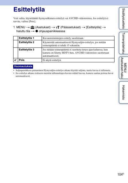 Sony DSC-WX5 - DSC-WX5 Consignes d&rsquo;utilisation Finlandais