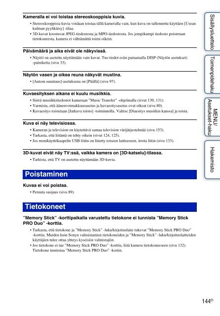 Sony DSC-WX5 - DSC-WX5 Consignes d&rsquo;utilisation Finlandais