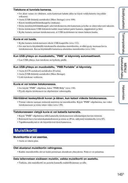 Sony DSC-WX5 - DSC-WX5 Consignes d&rsquo;utilisation Finlandais