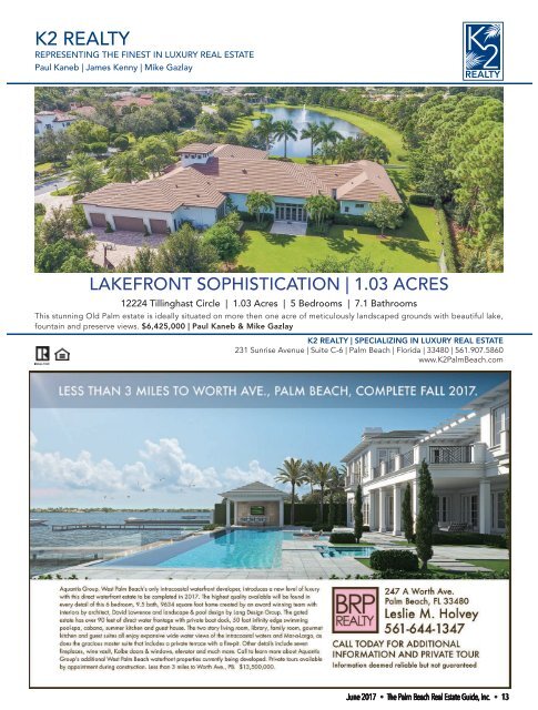 Palm Beach Real Estate Guide June 2017