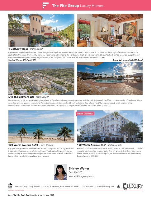 Palm Beach Real Estate Guide June 2017