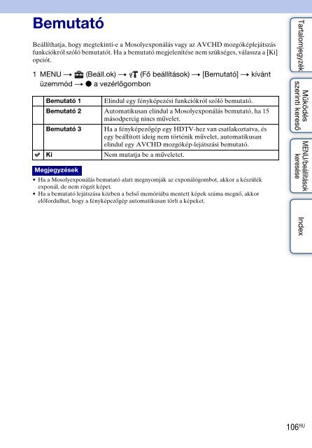 Sony DSC-WX5 - DSC-WX5 Consignes d&rsquo;utilisation Hongrois