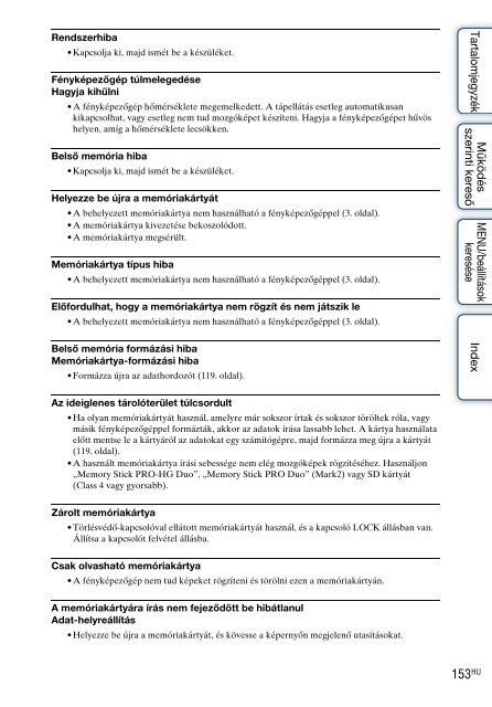 Sony DSC-WX5 - DSC-WX5 Consignes d&rsquo;utilisation Hongrois