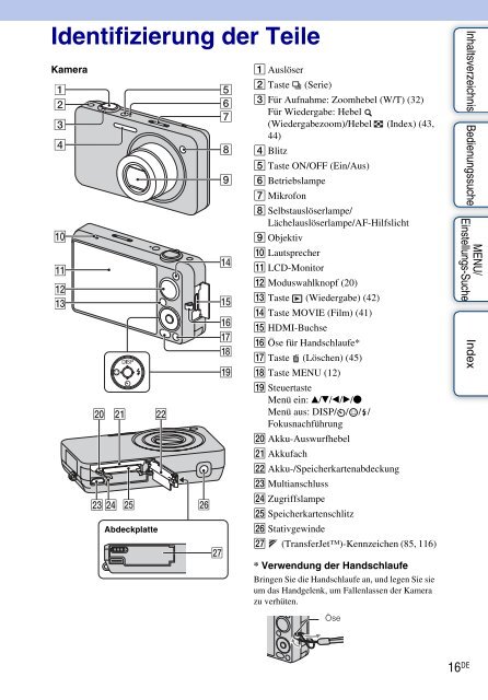 Sony DSC-WX5 - DSC-WX5 Consignes d&rsquo;utilisation Allemand