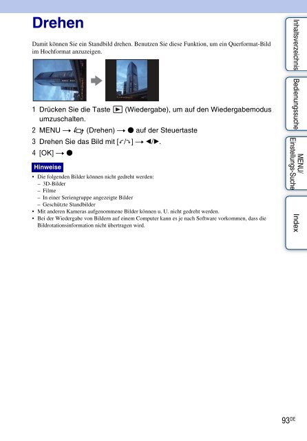 Sony DSC-WX5 - DSC-WX5 Consignes d&rsquo;utilisation Allemand