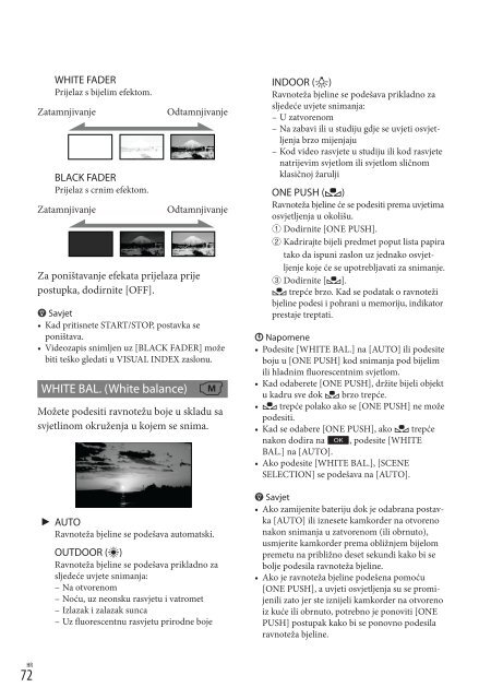 Sony HDR-XR550E - HDR-XR550E Mode d'emploi Croate