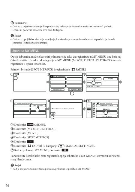Sony HDR-XR550E - HDR-XR550E Mode d'emploi Croate