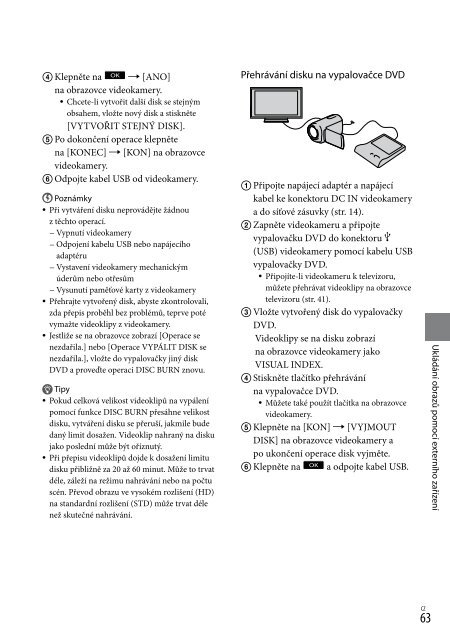 Sony HDR-XR550E - HDR-XR550E Consignes d&rsquo;utilisation Tch&egrave;que