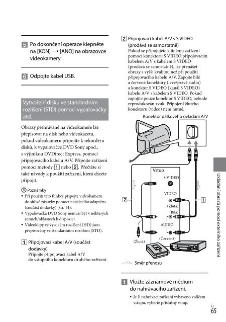 Sony HDR-XR550E - HDR-XR550E Consignes d&rsquo;utilisation Tch&egrave;que