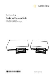 Sartorius Economy Serie - Waagen-Kissling GmbH