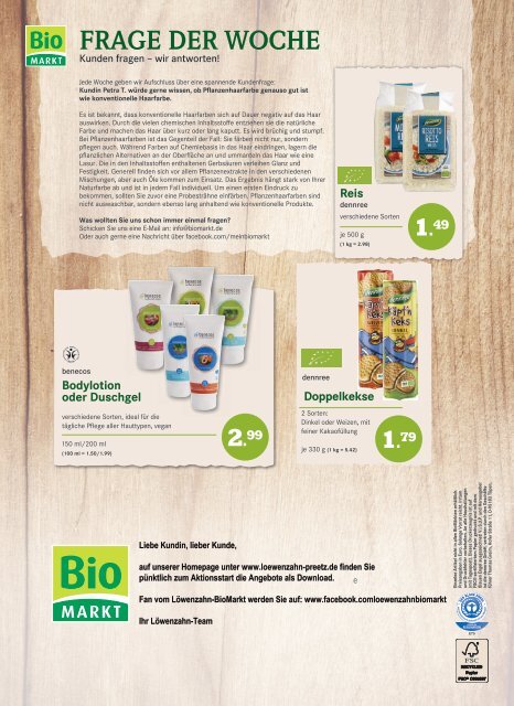 Angebotsflyer Löwenzahn Bio-Markt ab 24. KW