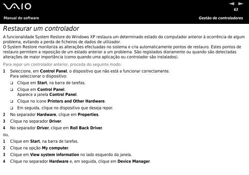 Sony PCG-K315M - PCG-K315M Manuel logiciel Portugais