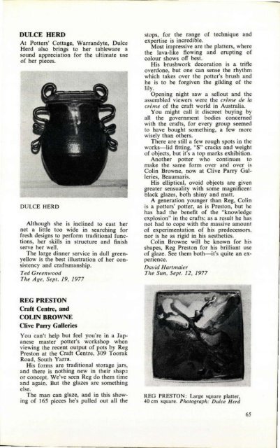 Pottery in Australia Vol 17 No 1 Autumn 1978