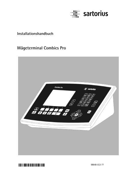 Wägeterminal Combics Pro - Waagen-Kissling GmbH