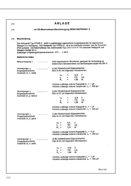 Bedienungsanleitung mit Ma?skizze zu dieser Waage