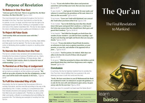 Brochure - The Quran – The Final Revelation